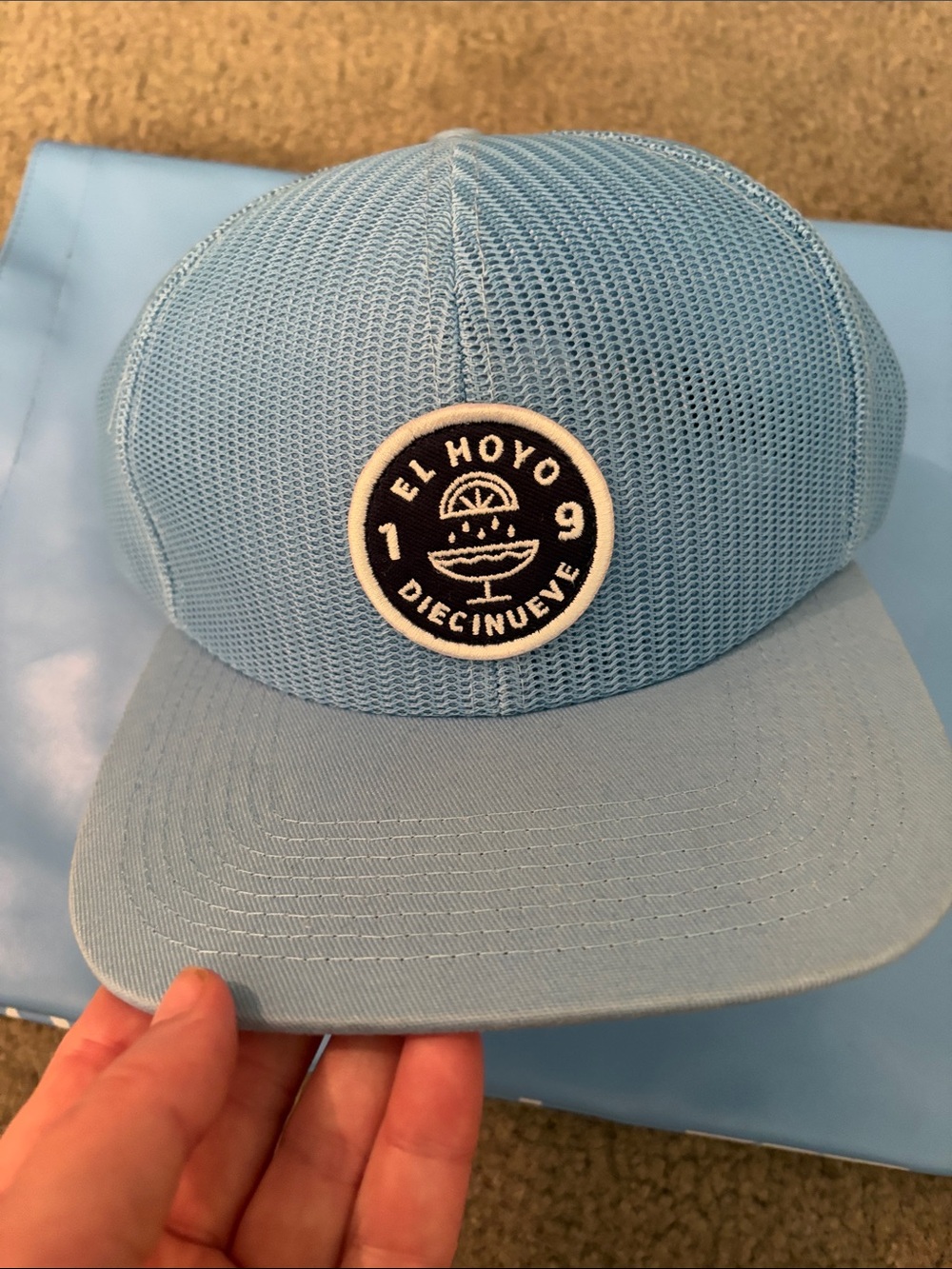 Criquet Light Blue Mesh Cap with Navy Label